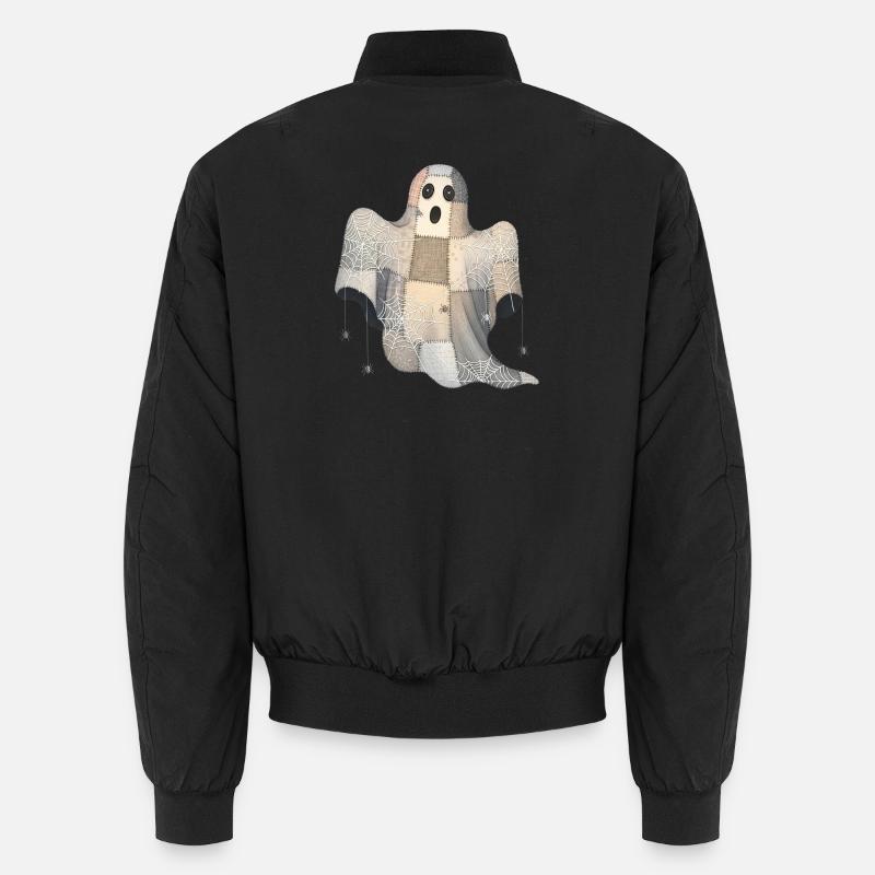 Patchwork Geist mit Spinnennetzen Unisex Bomberjacke