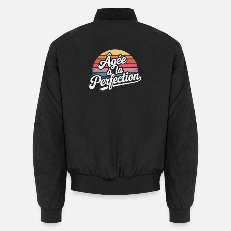 Aged to Perfection - Unisex Bomber Jacket - black