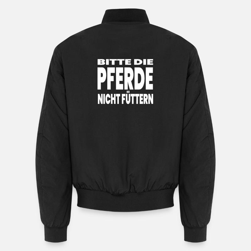 horses - Unisex Bomber Jacket - black