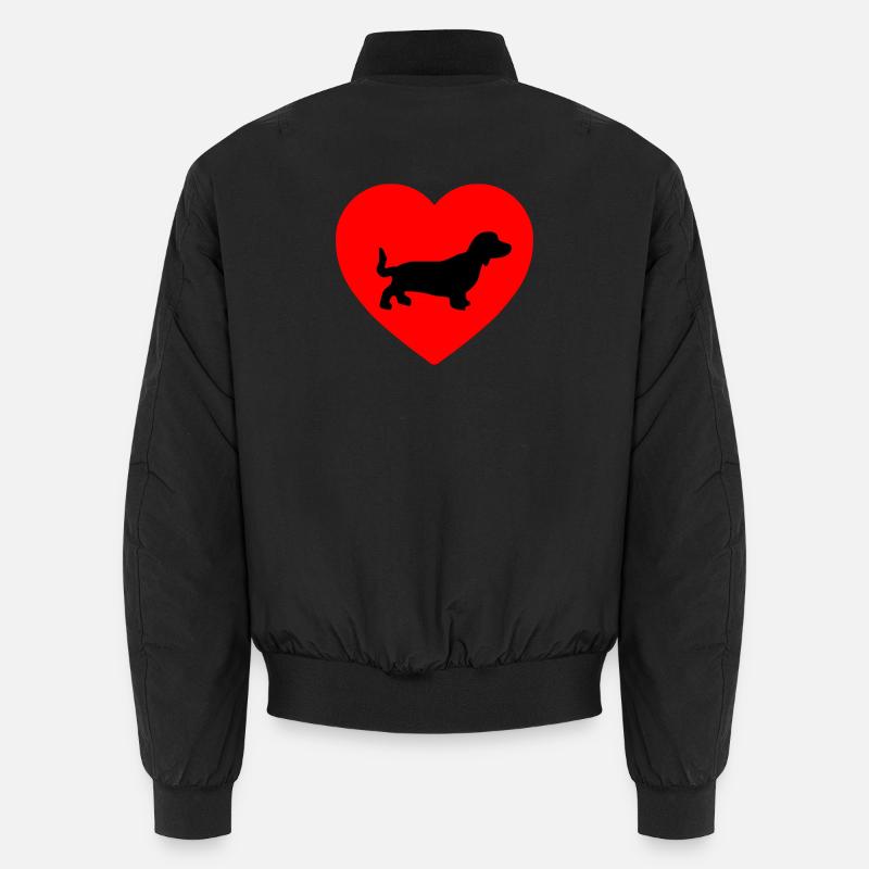 Dachshund - Unisex Bomber Jacket - black