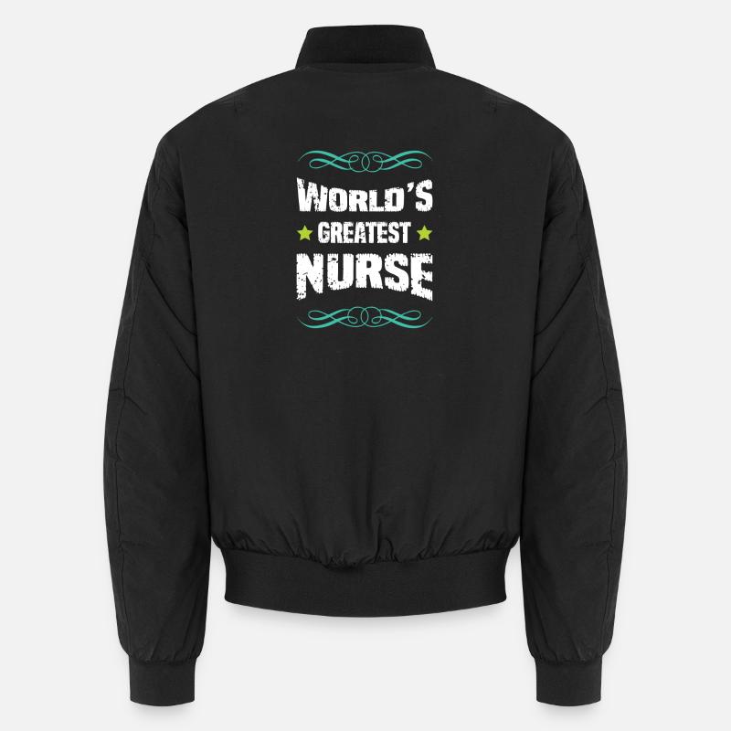Worlds Greatest Nurse - Unisex Bomber Jacket - black