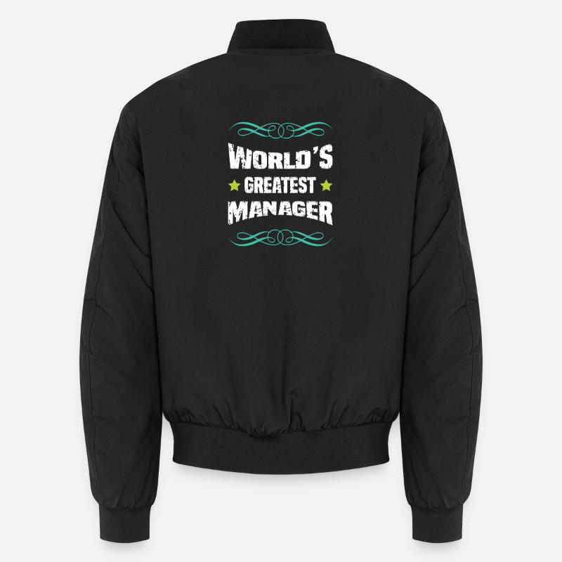World's Best Manager - Unisex Bomber Jacket - black