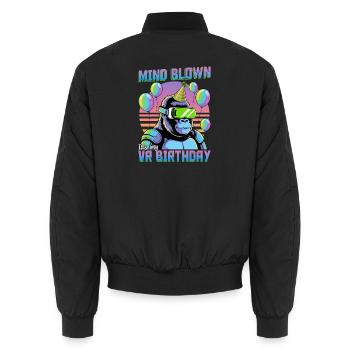 Birthday Gamer VR - Unisex Bomberjacke - Schwarz - Hinten - AI Model Male 185 light (185cm)