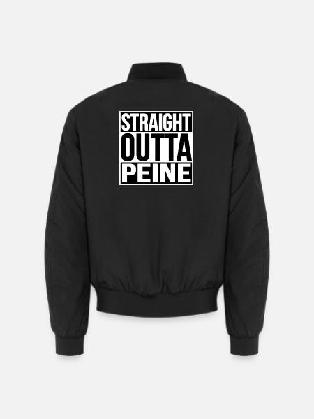 STRAIGHT OUTTA PEINE - Unisex Bomber Jacket - black