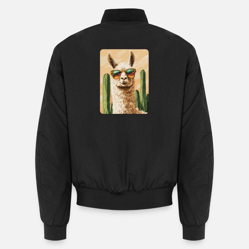 lama - Unisex Bomber Jacket - black