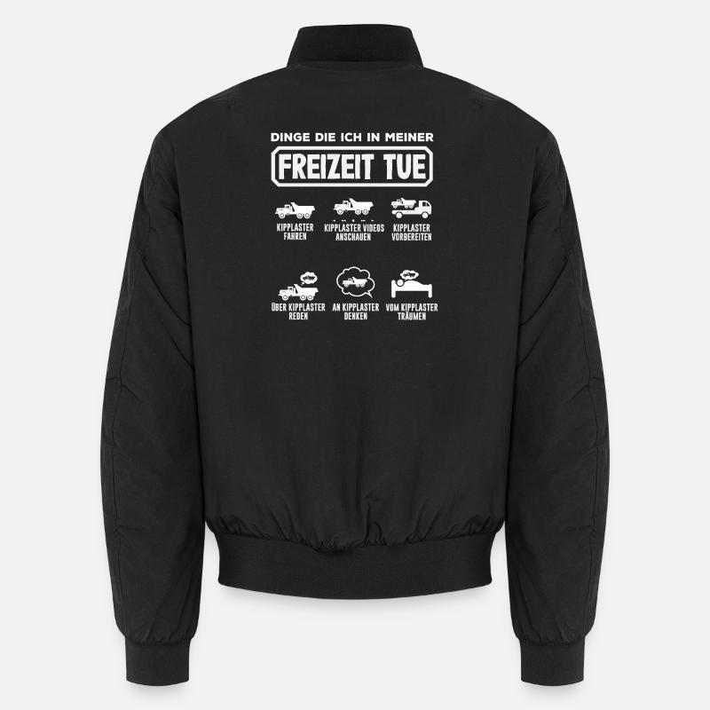 Dump truck leisure – driving, dreaming, talking Unisex Bomber Jacket