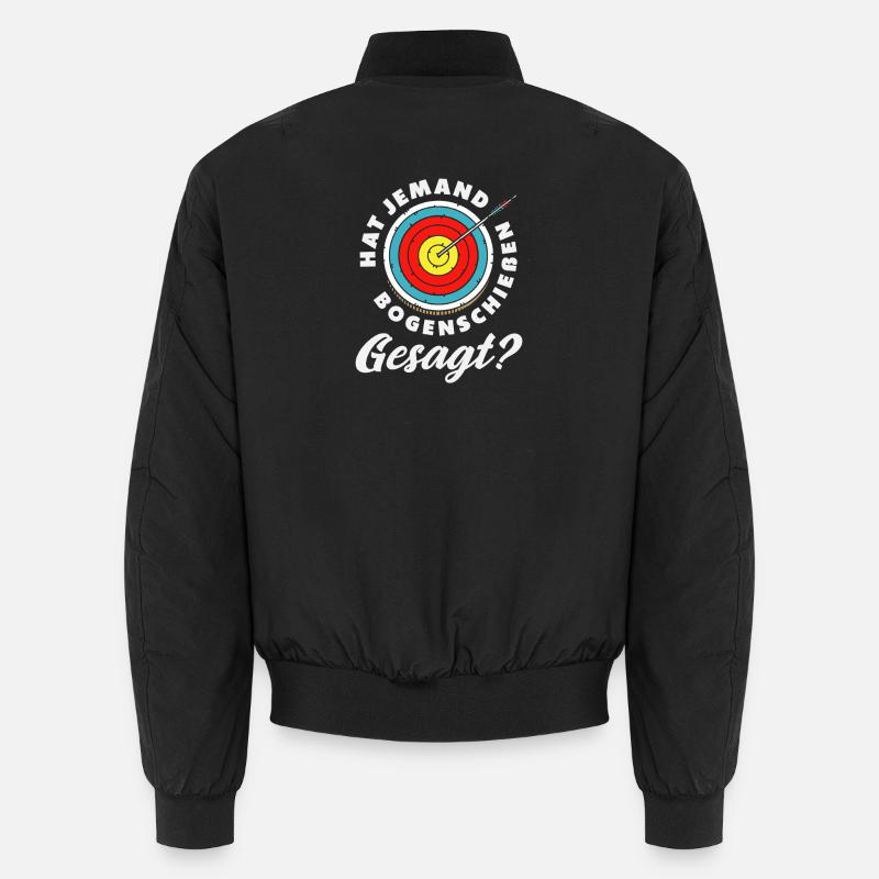 Ich gehe Bogenschießen Unisex Bomberjacke