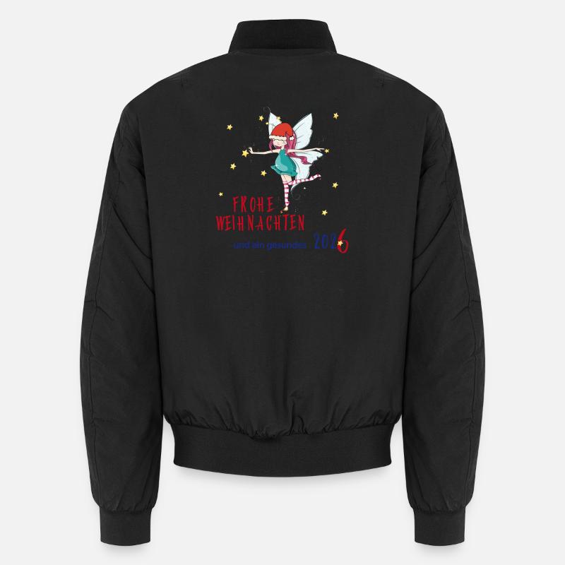 Frohe Weihnachten - Unisex Bomberjacke - Schwarz