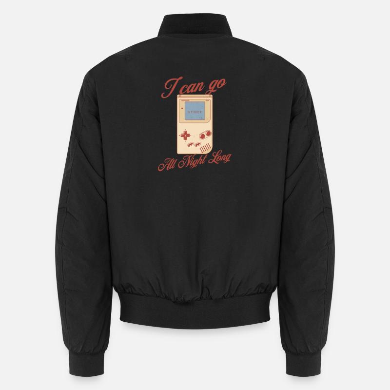 Retro Gaming I Can Go All Night Long Game Console Unisex Bomber Jacket