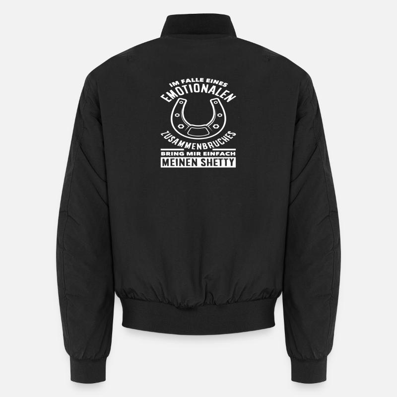Pferdemädchen Reiten Ponyfans Reiter Shetty Pony Unisex Bomberjacke