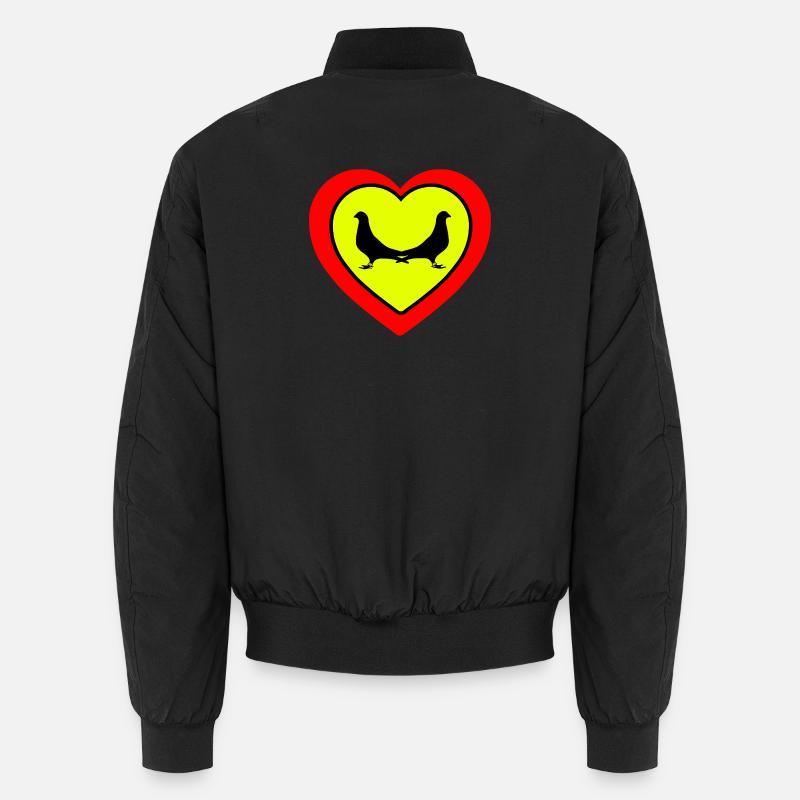 Tauben - Unisex Bomberjacke - Schwarz