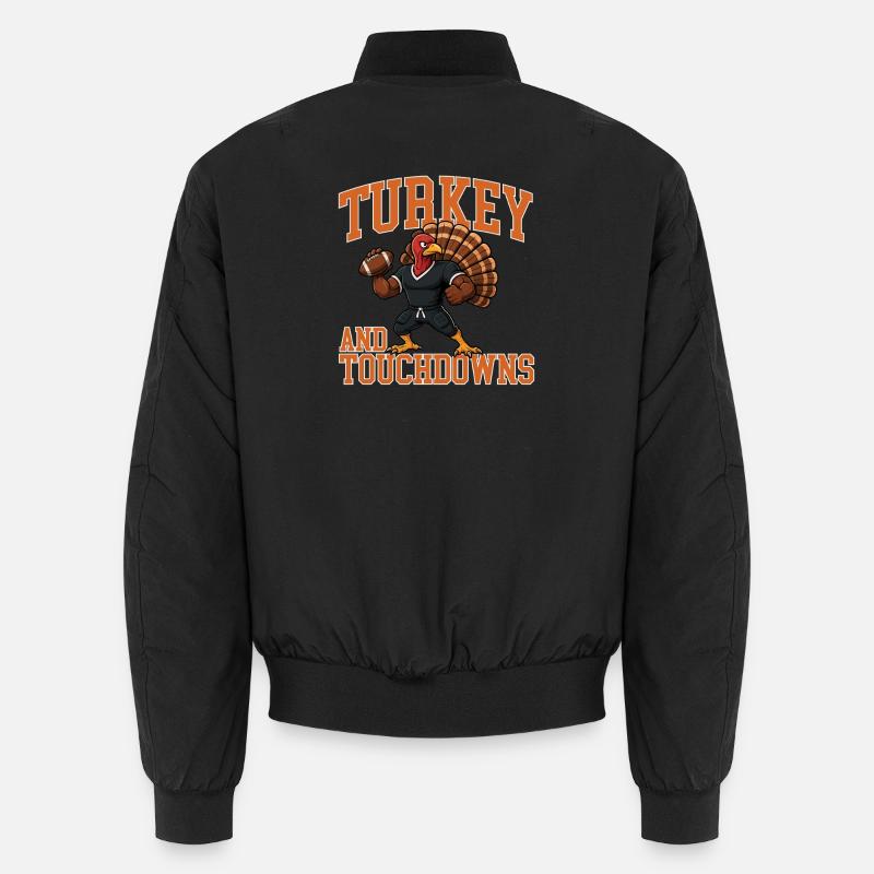 Turkey And Touchdowns Fall Football Feast Bomber unisexe