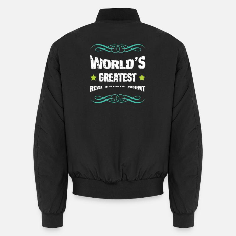 Weltbester Makler Spruch - Unisex Bomberjacke - Schwarz