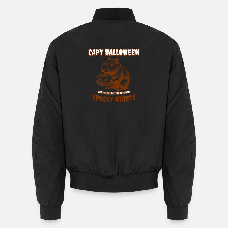 Capy Halloween – Capybara à la citrouille Bomber unisexe