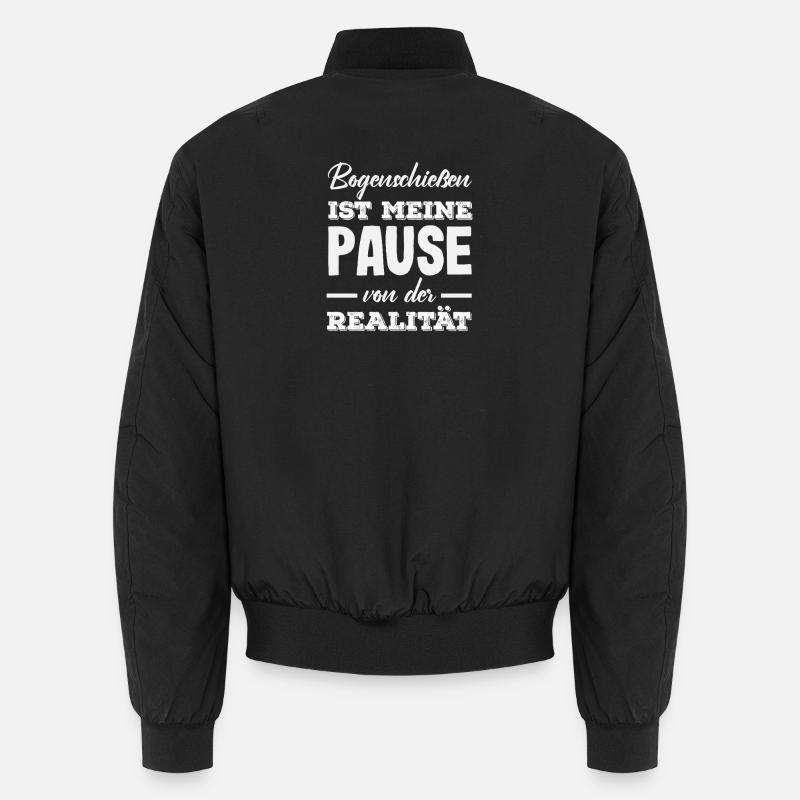 Ich gehe Bogenschießen Unisex Bomberjacke