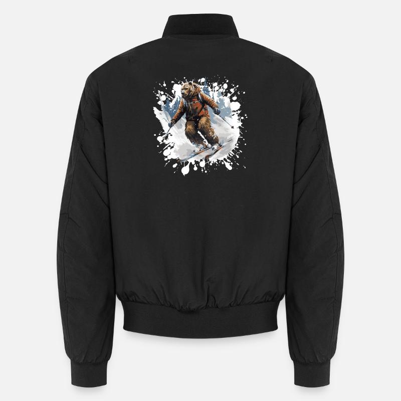 Bear Ski Skiing Bomber unisexe