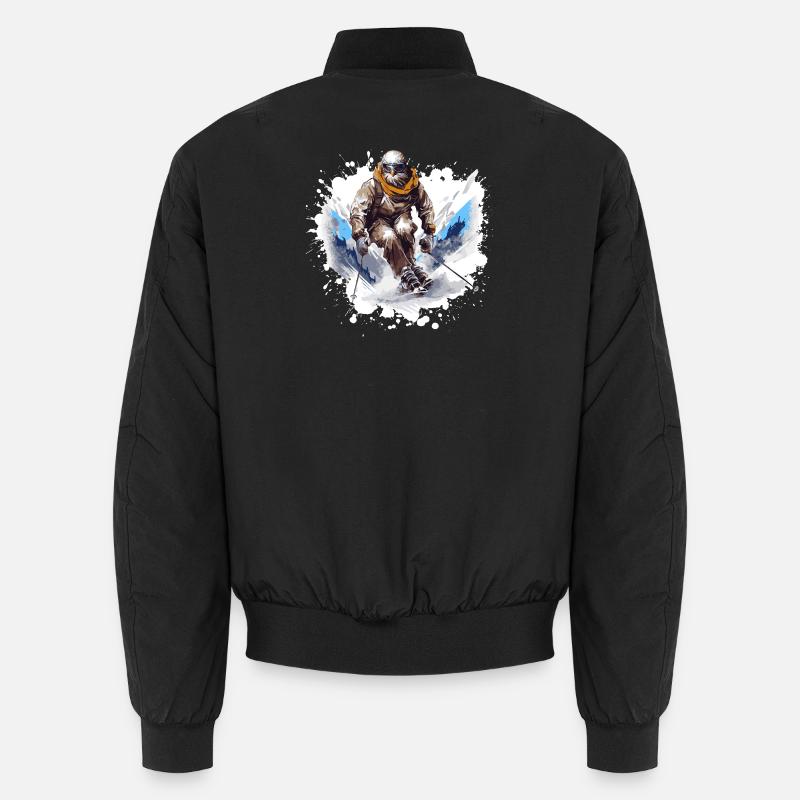 Adler Ski Skiing - Unisex Bomber Jacket - black