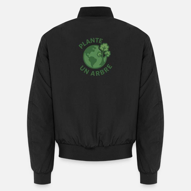 Planet A Tree Öko-Design - Unisex Bomberjacke - Schwarz