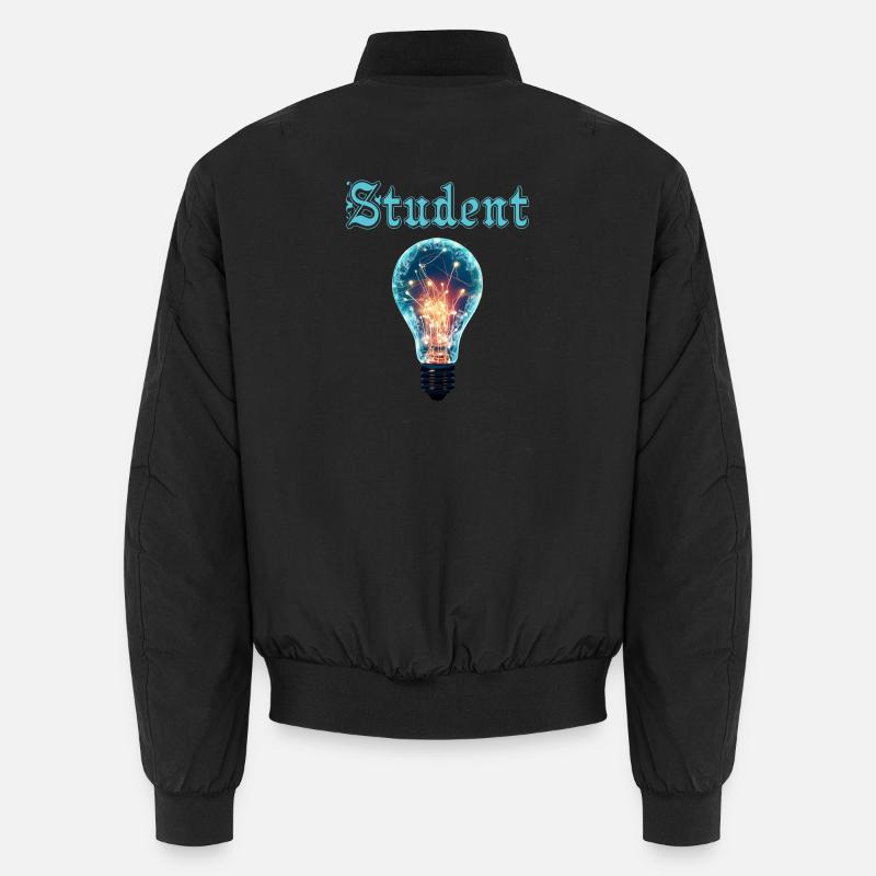 Student Design – Glühbirne Energie & Inspiration Unisex Bomberjacke