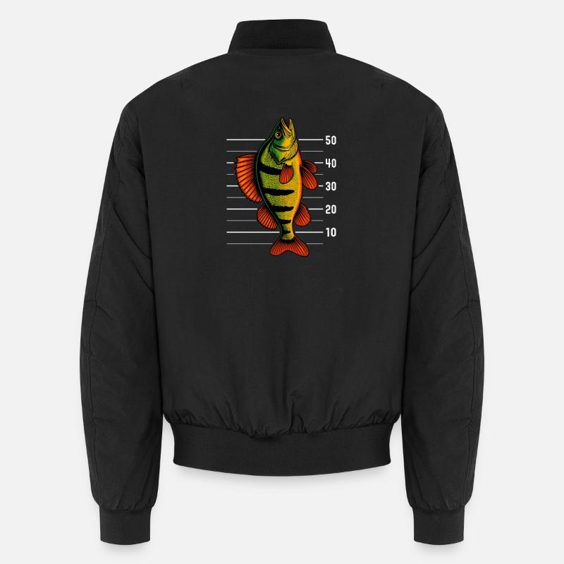 Barsch Flussbarsch Barsche Barsch Köder - Unisex Bomberjacke - Schwarz
