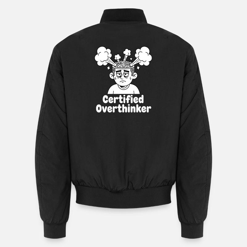 Zertifizierter Überdenker - Unisex Bomberjacke - Schwarz