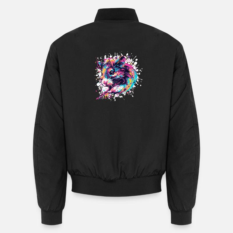 Bunte Farbsplash Hase Unisex Bomberjacke