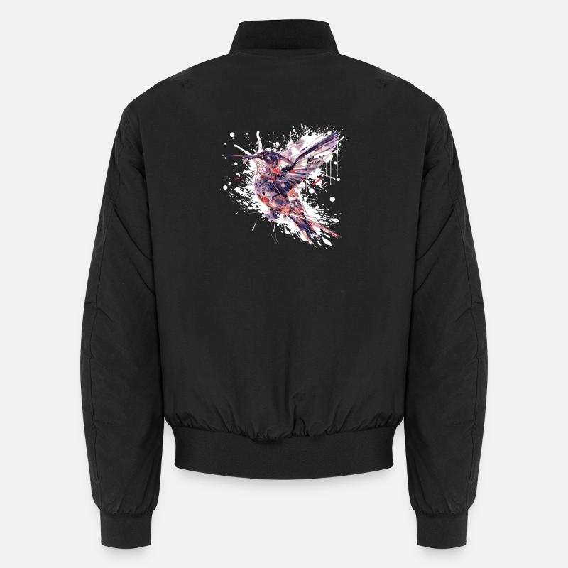 Aquarell Kolibri Spritzer Unisex Bomberjacke