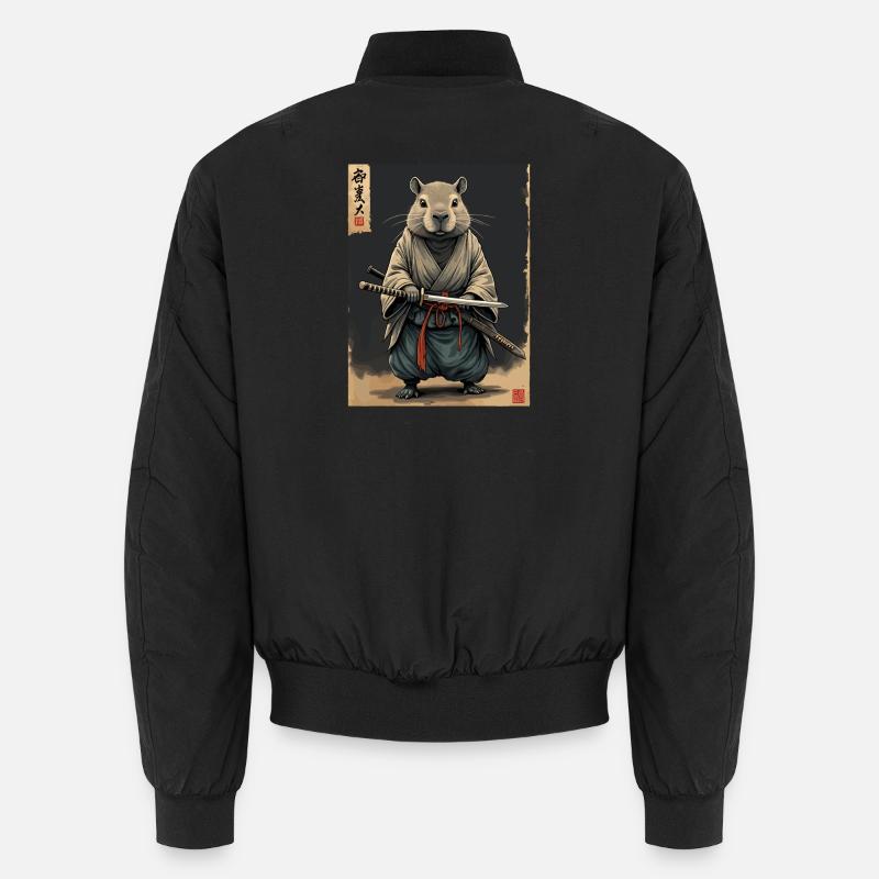Samouraï Cappibara avec Katana Bomber unisexe