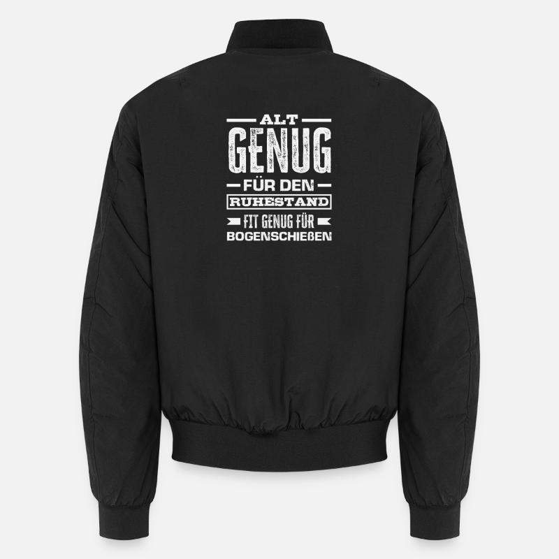 Ich gehe Bogenschießen Unisex Bomberjacke