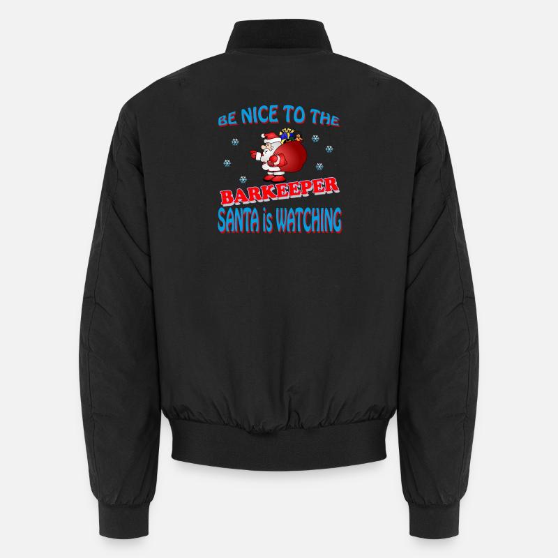 SANTA BARTENDER Unisex Bomber Jacket