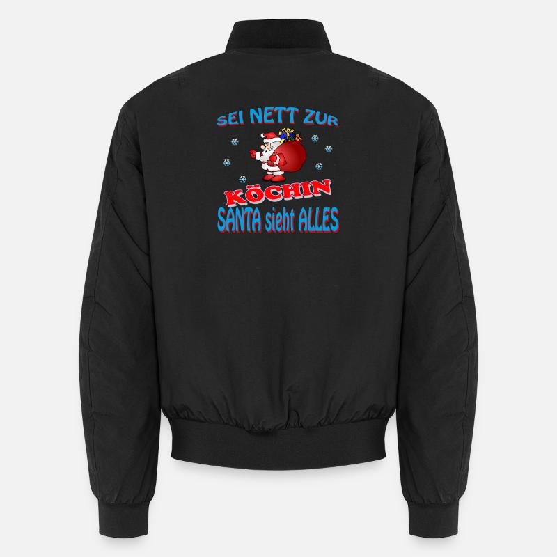 SANTA COOK - Unisex Bomber Jacket - black