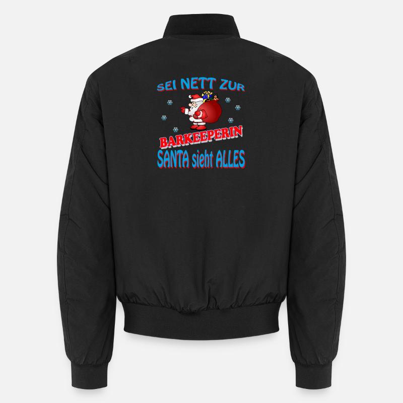 SANTA BARKEEPERIN - Unisex Bomberjacke - Schwarz