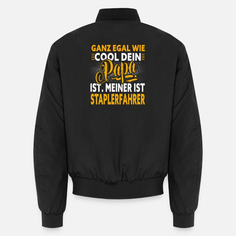 Staplerfahrer Papa - Unisex Bomberjacke - Schwarz