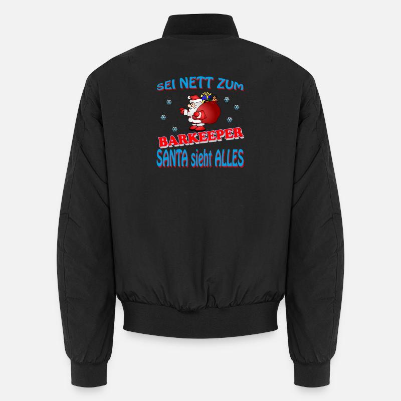 SANTA BARTENDER - Unisex Bomber Jacket - black