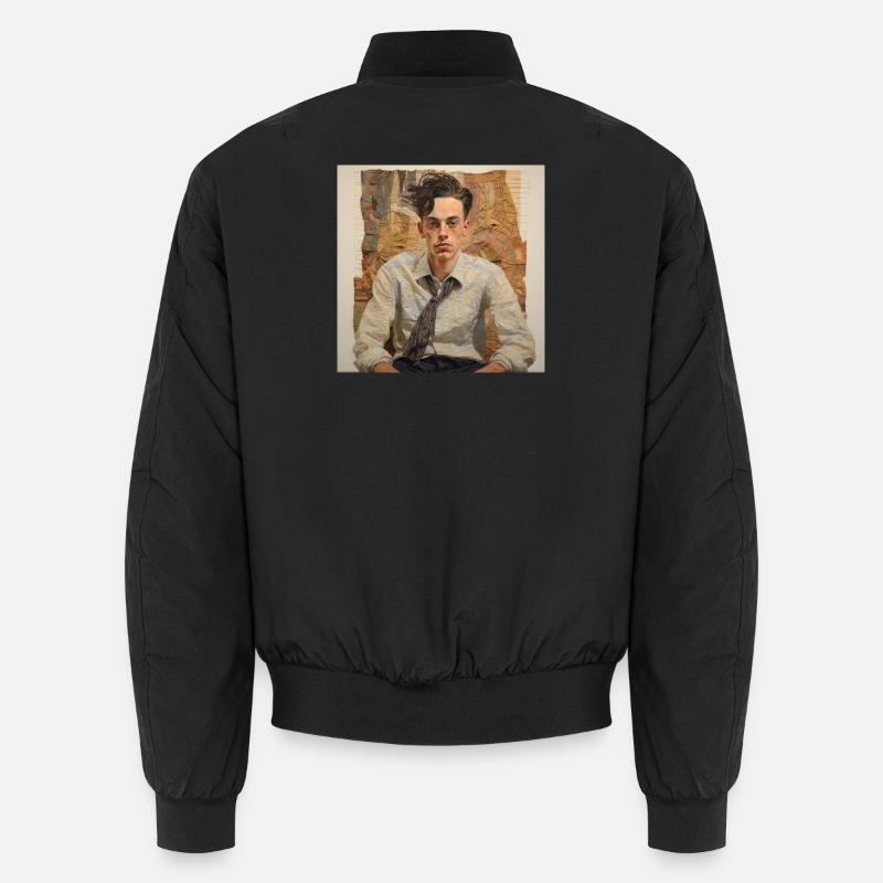Patchwork Portrait Vintage Bomber unisexe