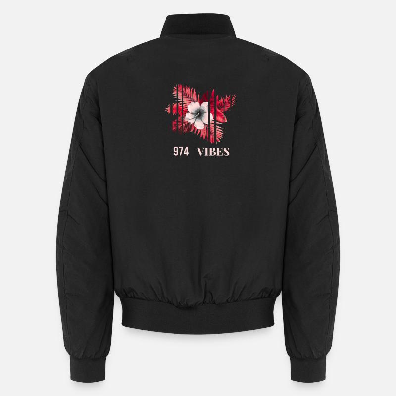 Vibes Tropiques 974 - Unisex Bomber Jacket - black