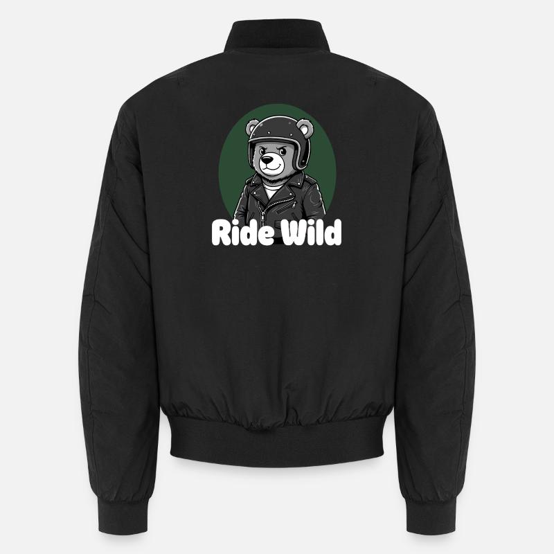 Chevaucher Wild Bear Rider - Bomber unisexe - noir