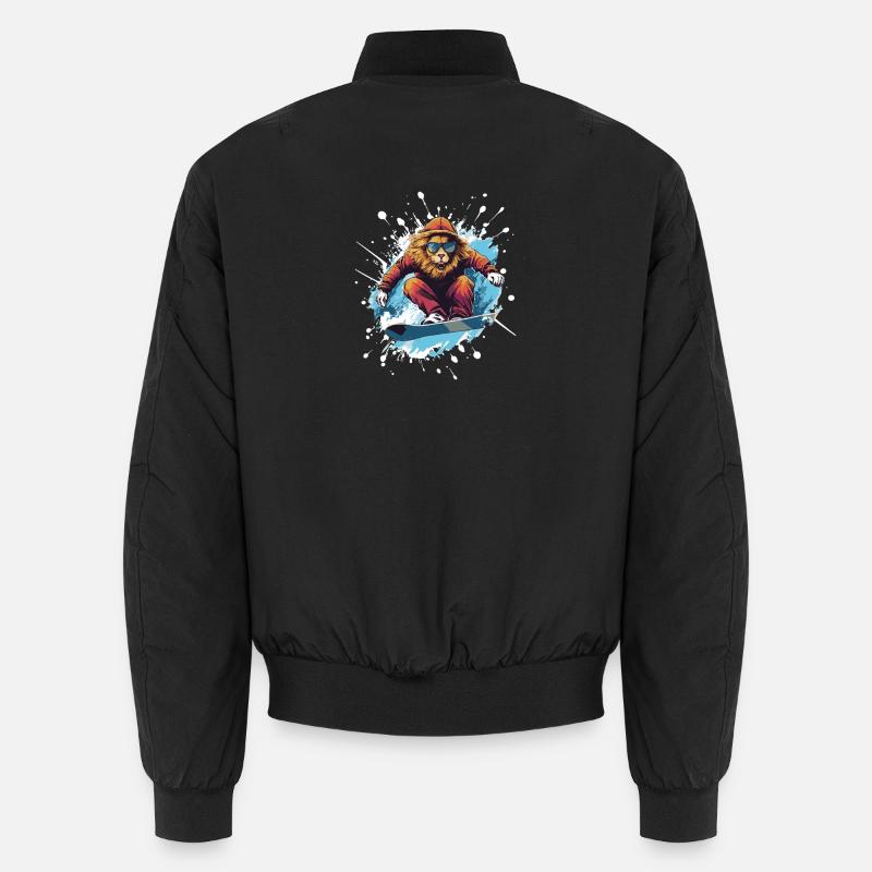 Löwe Snowboard - Unisex Bomber Jacket - black