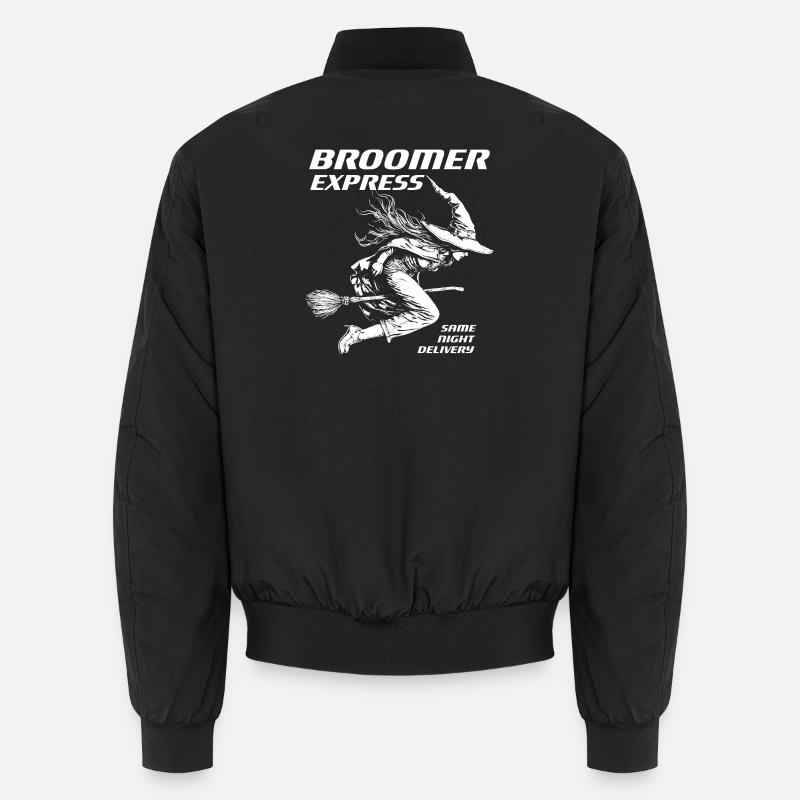 Witch Express Weißes Design Unisex Bomberjacke