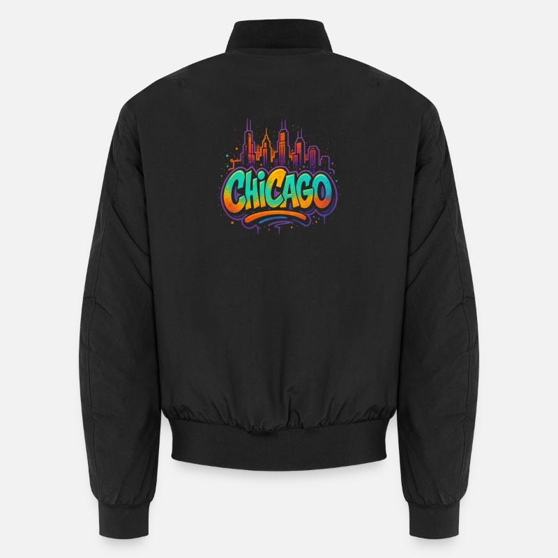 Silhouette du graffiti de Chicago Bomber unisexe