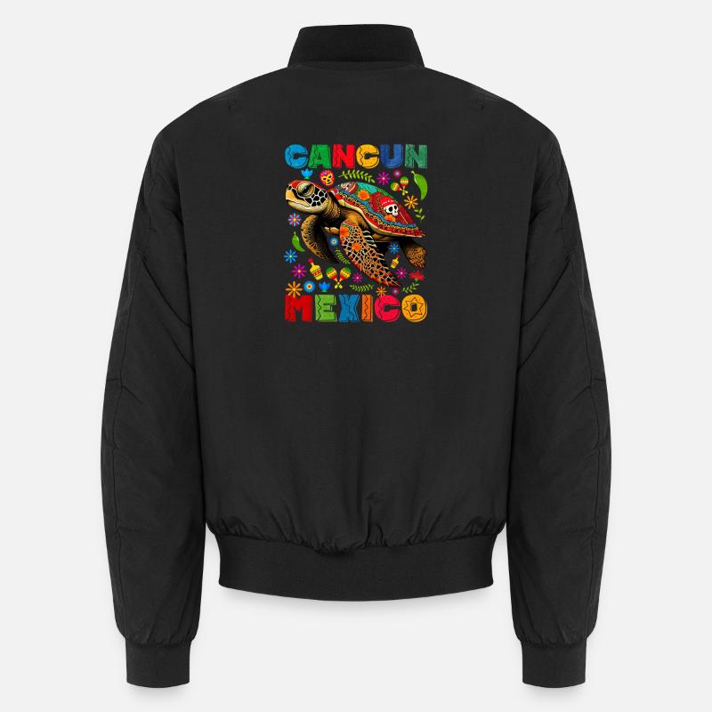 Tortue colorée Cancun Mexique Bomber unisexe