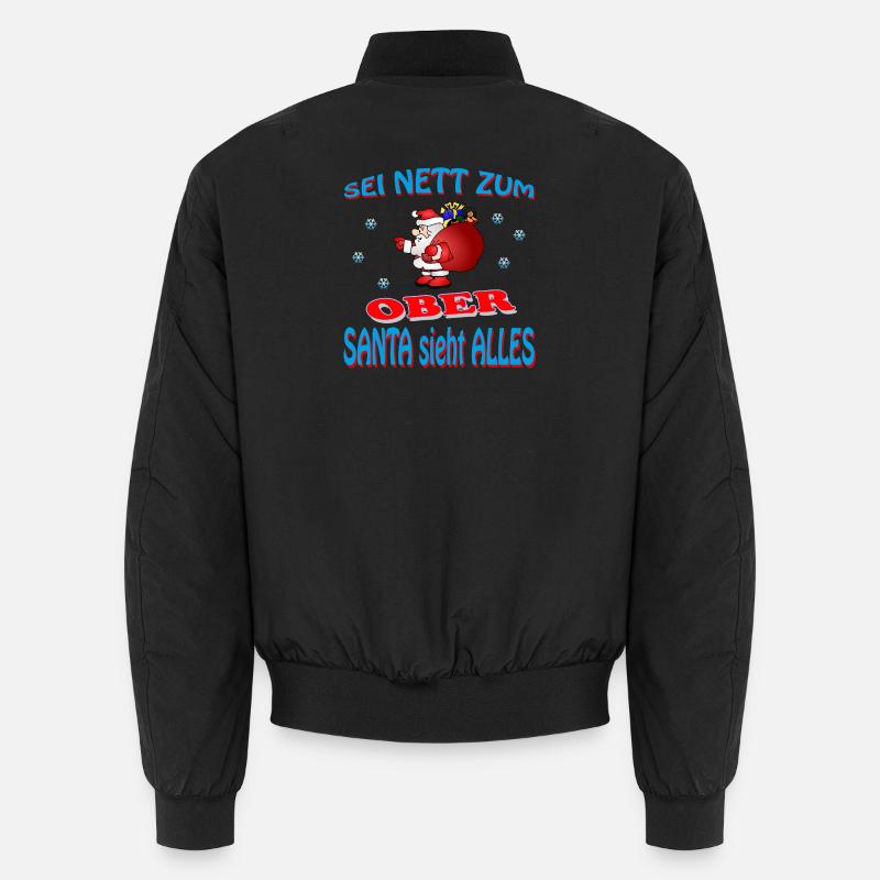 SANTA OBER - Unisex Bomberjacke - Schwarz