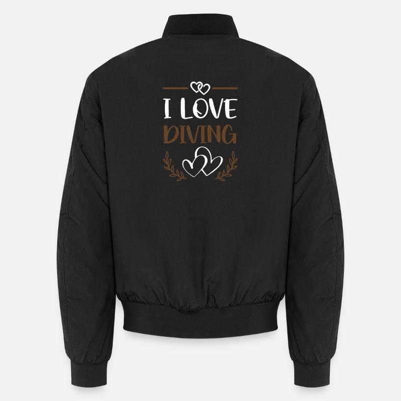 J’adore la plongée - Bomber unisexe - noir