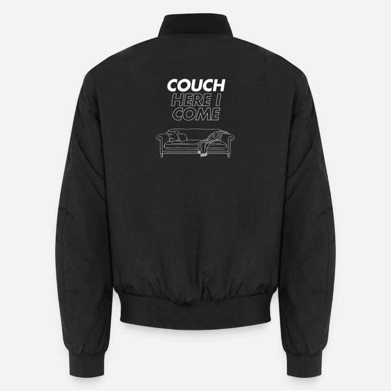 Couch Here I Come – minimalistisches Chill-Design Unisex Bomberjacke