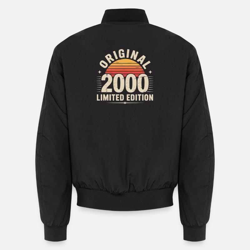 Sunset Retro 2000 Limitierte Auflage - Unisex Bomberjacke - Schwarz