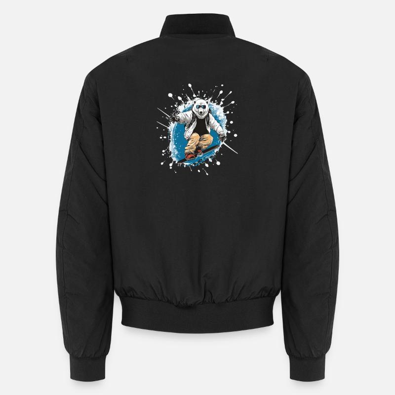 Eisbär Snowboard Polar bär Unisex Bomberjacke