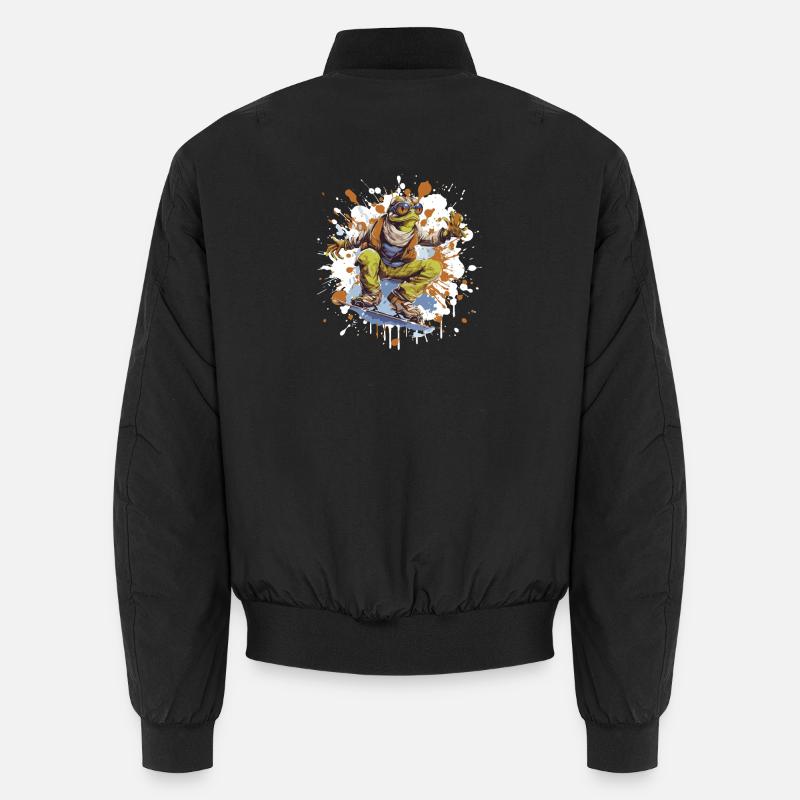 Frog Snowboard - Unisex Bomber Jacket - black