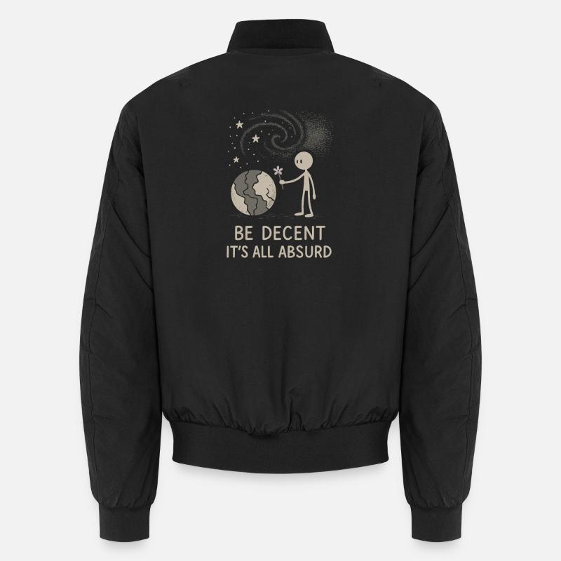Ethical nihilism, existential humor, - Unisex Bomber Jacket - black