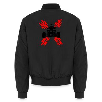 quad bike - Unisex Bomber Jacket - black - Back - AI Model Male 185 light (185cm)