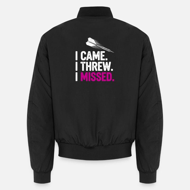 I Came. I Threw. Missed. - Unisex Bomber Jacket - black